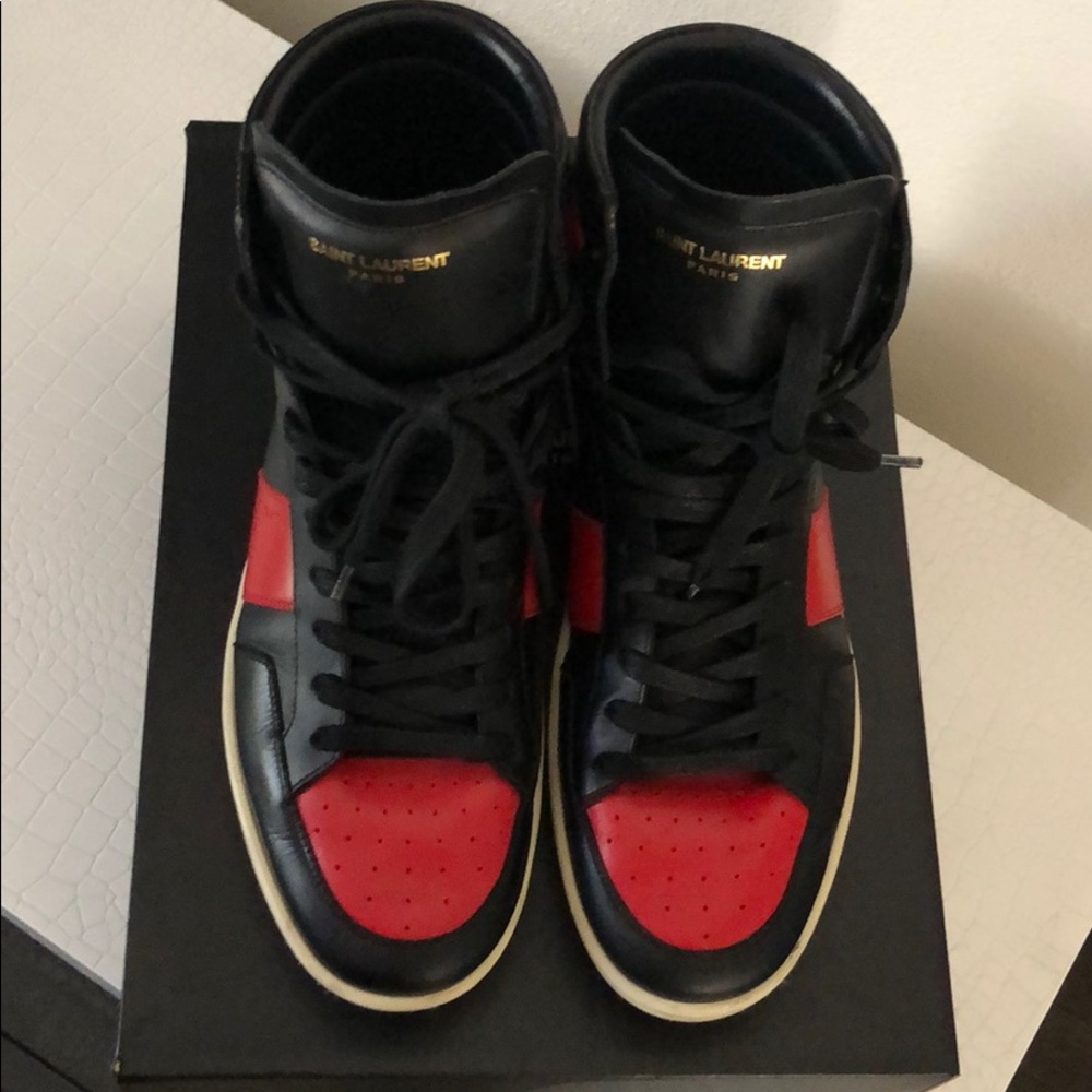 Saint Laurent YSL hi top sneakers